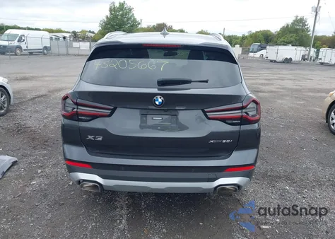 2022 BMW X3 xDrive30I z USA, uszkodzony, nr VIN 5UX53DP0XN9J20450